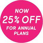 Now 25% off for annual plans
