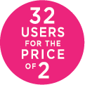 32 users for the price of 2